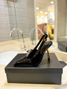 Nouvelles sandales Müller à talon fin et bout pointu, style printemps-été, avec bride arrière carrée dorée luxueuse, chaussures sexy à talon haut - Product Image 4