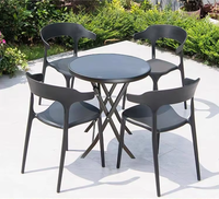 Table et chaises pliantes d'extérieur très vendues, combinaison idéale pour la cour, le jardin, la terrasse, le café, le balcon, chaise de loisirs en plastique