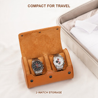 Boîte de rangement pour montres en PU, 1/2/3 emplacements, résistante à l'eau, durable, légère, portable, pour les voyages