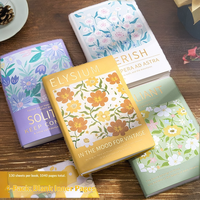 Diario de Tapa Dura con Diseño Floral Vintage - 120 Hojas, Cuaderno en Blanco con Encuadernación Cosida con Hilo, Personalizable, con Patrón Bonito, Papel de Regalo para la Escuela