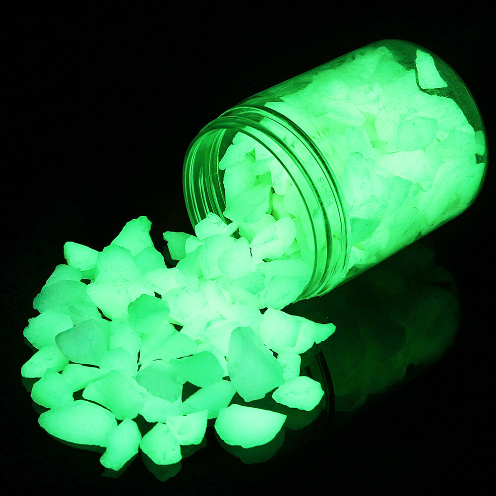 Sabbia Che Brilla Al Buio Per Acquari E Decorazioni – 4 Bustine Da 10g Riutilizzabili – Luminescenza Per 8-12 Ore – Colori Casuali