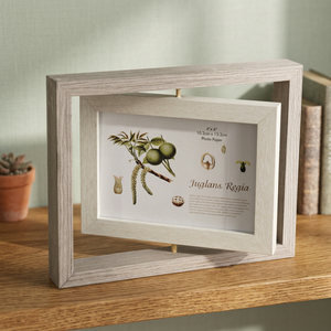 Cadre photo flottant en bois rustique, rotatif, décoration murale horizontale - Product Image 4