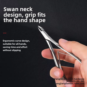 Swan Neck Dead Skin Tool Manicurista Tijeras para cutículas Pinzas para cutículas recomendadas con mango de acero inoxidable Tipo de belleza - Product Image 3