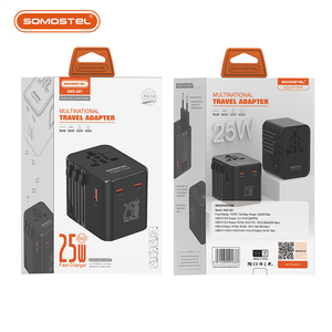Adaptateur de voyage avec 25W 2Type-C International All in One Worldwide Global Universal avec Usb et Type c US/EU/UK/AU - Product Image 4
