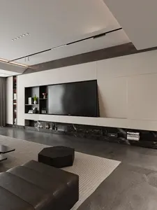 Reshaping Custom Design <b>Wood</b> Whole Wall Mounted Modern Living Room <b>TV</b> <b>Cabinet</b> with Large Capacity Storage - Product Image 2