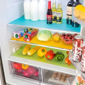 Wholesale 6pcs/set Washable Tailorable EVA Food-Grade Anti-Slip Fridge Mats Liners Refrigerator Mat