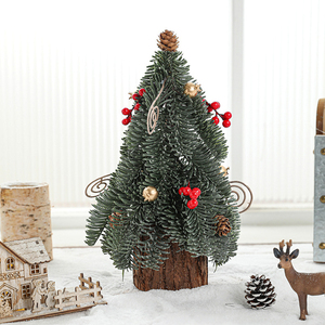 YUELIAN Nouveau Mini Sapin de Noël Artificiel Vert pour la Décoration de Bureau à Domicile - Product Image 6