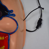 Masque lumineux LED pour fêtes et fêtes foraines, masque de visage moche, Joker, lumineux, pour festival, fête, carnaval, masque décoratif pour les yeux, drôle
