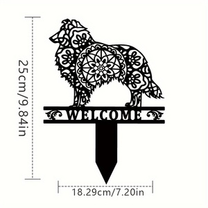 Décor de jardin extérieur <span class=keywords><strong>chien</strong></span> de berger <span class=keywords><strong>Shetland</strong></span> avec logo de jardin de <span class=keywords><strong>chien</strong></span> produits pour animaux de compagnie Yard Art - Product Image 5