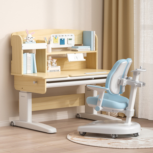 Estación de <span class=keywords><strong>estudio</strong></span> ergonómica para niños con escritorio inclinado, esquinas anticolisión, cajón de papelería integrado, <span class=keywords><strong>centro</strong></span> de aprendizaje para niños - Product Image 3
