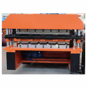 Machines de fabrication de rouleaux trapézoïdaux à double couche Profil Machine de formage de rouleaux de panneaux et de toits en acier coloré - Product Image 1