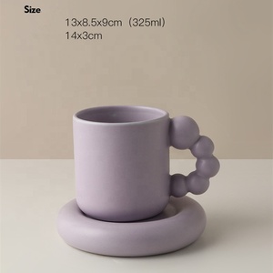 New Design Creative Ins Tagi Style <b>Ceramic</b> <b>Mugs</b> With Saucer - Product Image 5