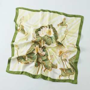 Bufanda de seda cuadrada de poliéster 100% personalizada/al por mayor chal decorativo tradicional completamente impreso para moda y estilo - Product Image 6