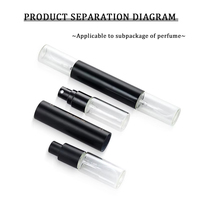Flacons de parfum double embout personnalisés en usine, 10 ml, en verre, à ouverture rotative, pour échantillons, flacon de parfum portable de voyage - MOQ10000PS
