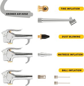 Hromee DG-03 1/4-Zoll NPT Messing Schnellkupplungs-Stecker 20-Teiliges Luftschlauch-Armaturen-Set mit 3-Monatiger Garantie - Product Image 2