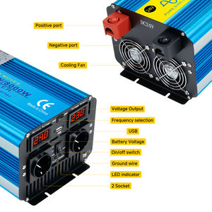 <span class=keywords><strong>Lvyuan</strong></span> 8000W <span class=keywords><strong>4000W</strong></span> Onduleur à onde sinusoïdale pure 12V/24V DC à 110V/220V AC Convertisseur pour voiture camion RV Système solaire - Product Image 2