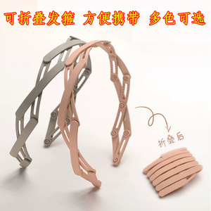 Diadema Plegable para Mujer, de Resina Plástica, Color Sólido, para Uso Diario, Accesorio para el Cabello - Product Image 3