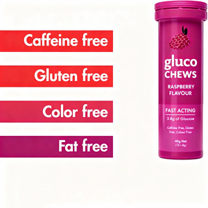 ओम/ओडम रास्पबेरी ग्लूकोज की गोलियां तेजी से अभिनय करने वाले ग्लूकोज की गोलियां प्रत्येक ऊर्जा ग्लूटेन-मुक्त ग्लूकोज पूरक को बढ़ाता है - Product Image 4