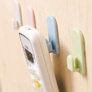 Wall Mounted Adhesive Hooks Rectangle Blue And Pink <b>Remote</b> <b>Control</b> Organizer For Doorway Bedroom Kitchen Bathroom - Product Image 1