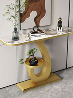 Console d'entrée en ardoise de luxe léger, table décorative moderne pour la maison, mobilier pour hôtel et appartement, à placer contre le mur face à la porte