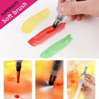 Rechargeable Aquarelle Brosse pour Peinture Fournitures D'art, 6 pièces/ensemble Aquarelle Pinceau Stylo