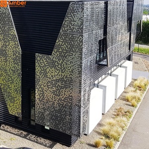 Panneaux de façade en aluminium sur mesure, tôle perforée décorative à motifs pour revêtement mural extérieur commercial - Product Image 6