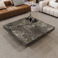 Table basse de luxe italienne, design moderne, en pierre frittée, pour bureau, salon, avec tiroirs