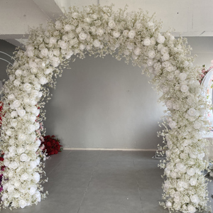 Arche de fleurs de mariage en U Y-UFA023, arche de fleurs de gypsophile pour mariage, décoration d'arche de fleurs artificielles pour mariage, maison, anniversaire - Product Image 1