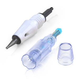 <b>White</b> Screw Tattoo Needle Cartridge 1 3 5 7 Pin Replacement Tip for PMU Permanent Makeup Machine Professional Artist Use - Product Image 1