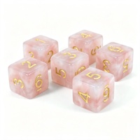 Dés en résine personnalisés avec motif étoiles, D6 16 mm, angle droit, bords vifs, motif nacré, ensemble de dés carrés pour jeux de société