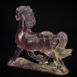 <span class=keywords><strong>Fluorite</strong></span> pierres précieuses gravure sculpté à <span class=keywords><strong>la</strong></span> main cheval amusant cadeaux - Product Image 4