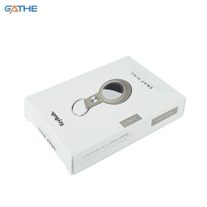 Cajas impresas personalizadas ecológicas, cajas de embalaje plegables de 2 extremos, cajas de embalaje de papel de cartón para Apple <span class=keywords><strong>Airtag</strong></span> - Product Image 5