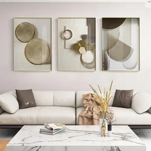 40*60 S3铝合金框架玻璃画廊挂画墙面装饰客厅电视沙发背景水晶墙面装饰