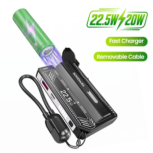 Mini 5000mAh Power Bank 22.5W Fast Charging Portable Charger with Removable Battery <strong>and</strong> LED Digital Display OEM Logo PB87 - Product Image 1