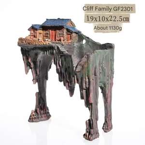 Customizável Estilo Chinês Desktop Aquário Ornamentos Retro <span class=keywords><strong>Fish</strong></span> Tank Paisagismo para Pequeno Quintal Cliff Aquários Acessórios - Product Image 6