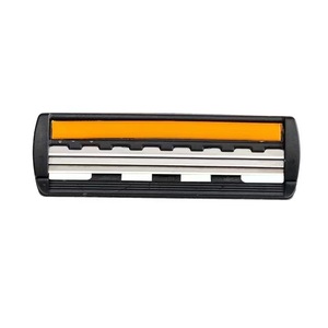 Triple Edge Razor Blades Yellow 24 Pack With Cleaning Brush For Men Manual Shaving Replacement Heads - Product Image 4