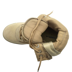 Botas Tácticas de Gamuza Beige TSB09 para Desierto con Suela de Goma, Ligeras, con Cremallera Lateral y Protector de Cremallera para un Poner y Quitar Rápido - Product Image 3