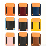 Dompet Kartu Kredit Kulit PU dengan Magnet Kuat, Slot Kartu Slim Magsafe, Kompatibel iPhone Apple Duo 18