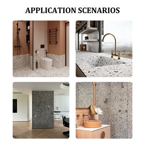 Azulejos de Terrazo Cerámico Epóxico Negro Pulido SUCCESS DXW233, Piedra Artificial para Pisos de Terrazo, Cuarzo Artificial de Alta Calidad - Product Image 6