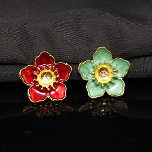 Estambres de Flores con Gota de Aceite en Forma de Corazón, Pequeños Accesorios de Crisantemo para Manualidades, Adornos para Horquillas de Novia - Product Image 4