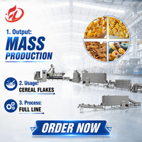 Nouvelle Ligne de Production de Céréales de Petit-Déjeuner en Flocons de Maïs Extrudés – Machine Extrudeuse pour la Fabrication de Cornflakes – Offre Spéciale