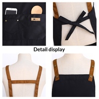 NINER9 Apron Logo Fashion Uniseks Dewasa Dapur Restoran Anti-kotor Katun Murni Tanpa Lengan Model Kata-kata Cetak Tipis