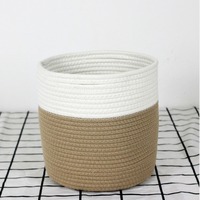 Panier tissé multifonctionnel en corde de coton MSH pour le rangement des couches et des vêtements de bébé