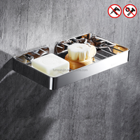 Organisateur d'articles de cuisine 304 inoxydable salle de bain boîte à savon monocouche créatif drain porte-savon mural