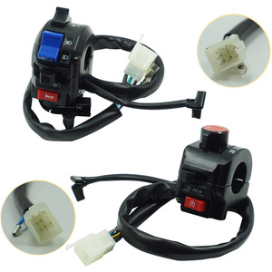 ชุดสวิตช์แฮนด์มอเตอร์ไซค์ Motochi สีดำและโครเมียม สำหรับดัดแปลง พร้อมปุ่มควบคุมแตร ไฟหรี่ และไฟหน้า - Product Image 4