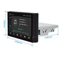 Autoradio universel 7 pouces 1Din avec écran IPS, processeur 4 cœurs, GPS, amplificateur, Carplay, Android Auto, lecteur DVD