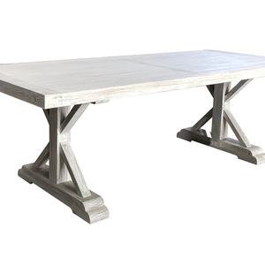 Mesa de Cocina Estilo Francés, Mesa de Comedor Cuadrada Rústica de Madera Maciza Antigua para 10 Personas, Ideal para Eventos - Product Image 4