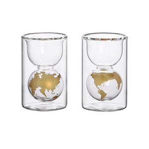 <span class=keywords><strong>Tasse</strong></span> <span class=keywords><strong>en</strong></span> verre à double paroi <span class=keywords><strong>en</strong></span> forme de <span class=keywords><strong>terre</strong></span> créative, <span class=keywords><strong>tasse</strong></span> à eau <span class=keywords><strong>en</strong></span> verre à liqueur Globe, <span class=keywords><strong>tasse</strong></span> chaude/froide réutilisable, emballage avec logo personnalisé OEM - Product Image 2