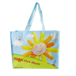 Wholesale Fashion Design Non Woven Grocery Bag Waterproof Recycle Market Tote Bag Eco Rpet Laminated Gift Bag