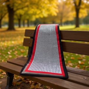 Sciarpa Lunga in Broccato Pied-de-Poule 90x180cm, Accessorio di Moda per Donne - Product Image 2